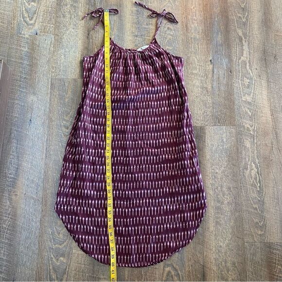 Madewell Dress Ikat Print With Pockets Small Merlot Purple Boho - Picture 10 of 10